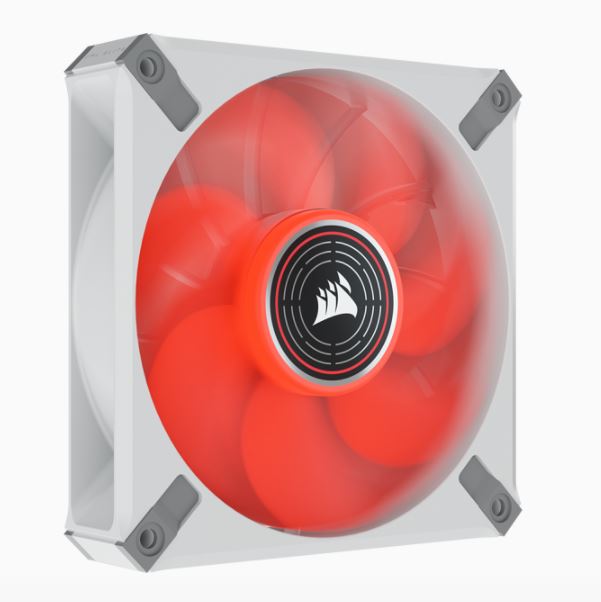 Corsair Corsair ML ELITE Series, ML120 LED ELITE WHITE, 120mm Magnetic Levitation Red LED Fan with AirGuide, Single Pack(LS)