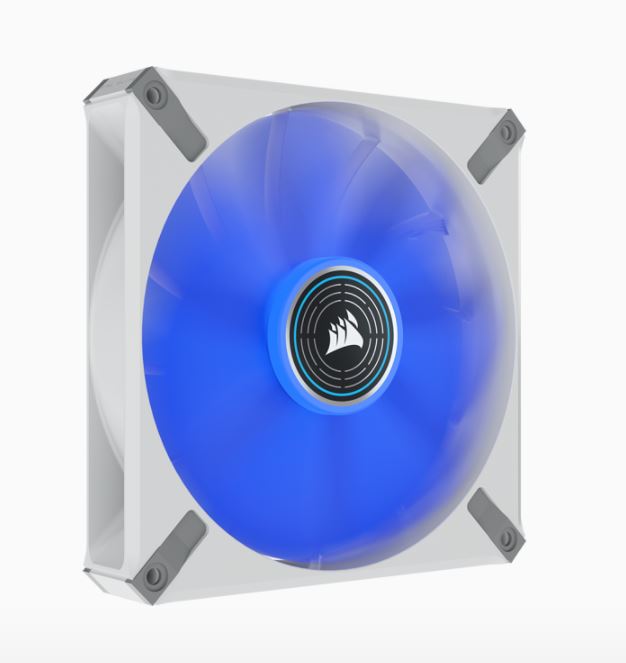 Corsair Corsair ML ELITE Series, ML140 LED ELITE WHITE, 140mm Magnetic Levitation Blue LED Fan with AirGuide, Single Pack(LS)