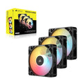Corsair Corsair RS120-R ARGB 120mm PWM Reverse Fans Triple Pack - Black, 3x RGB Fans, 2100 RPM, 65.82 CFM, Static Pressure, M