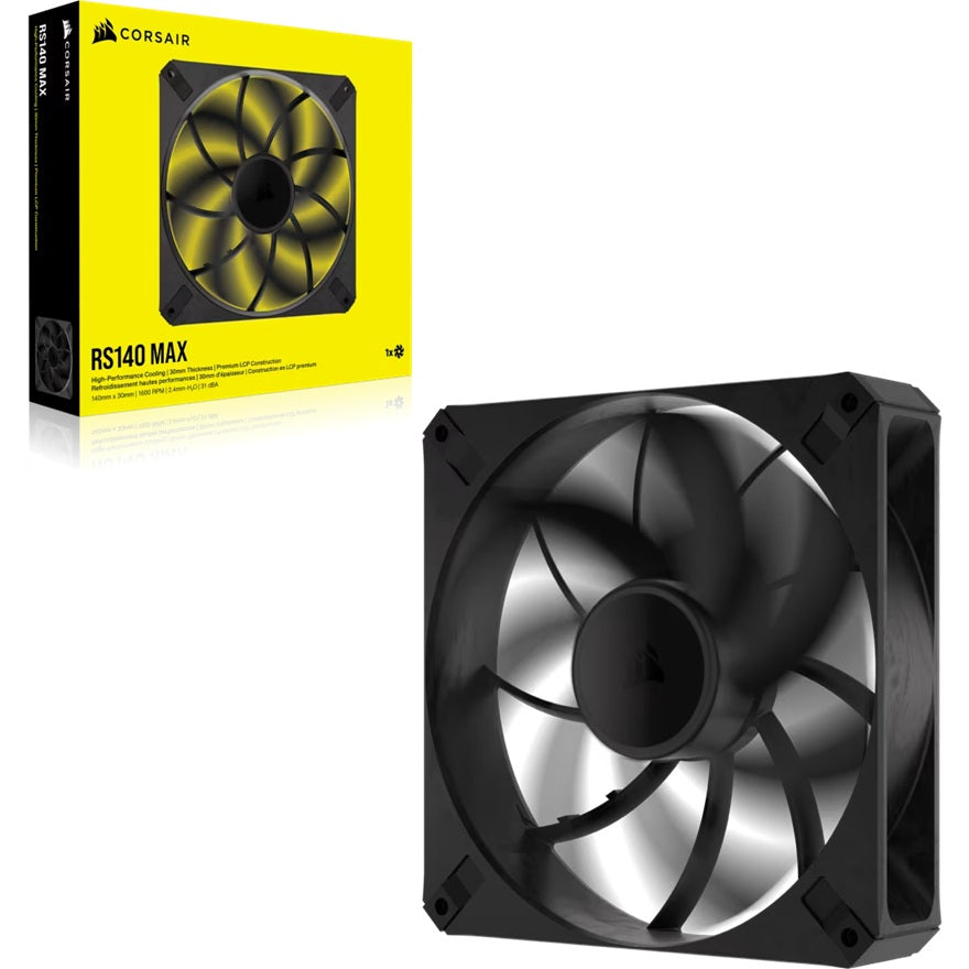Corsair Corsair RS140 MAX 140mm PWM Thick Single Fan - Single Size 140mm x140mm x30mm STATIC PRESSURE  Fan Warranty 5 Year