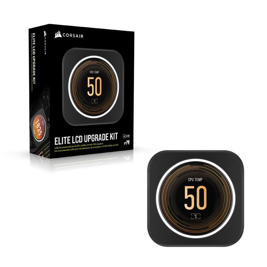 Corsair Corsair iCUE ELITE CPU Cooler LCD Display Upgrade Kit transforms your CORSAIR ELITE CAPELLIX CPU cooler into a person