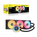 Corsair Corsair iCUE LINK TITAN 360 RX LCD Liquid CPU Cooler - Black: 73.5 CFM, 2100 RPM, 36 dBA, Aluminum Radiator, Copper C