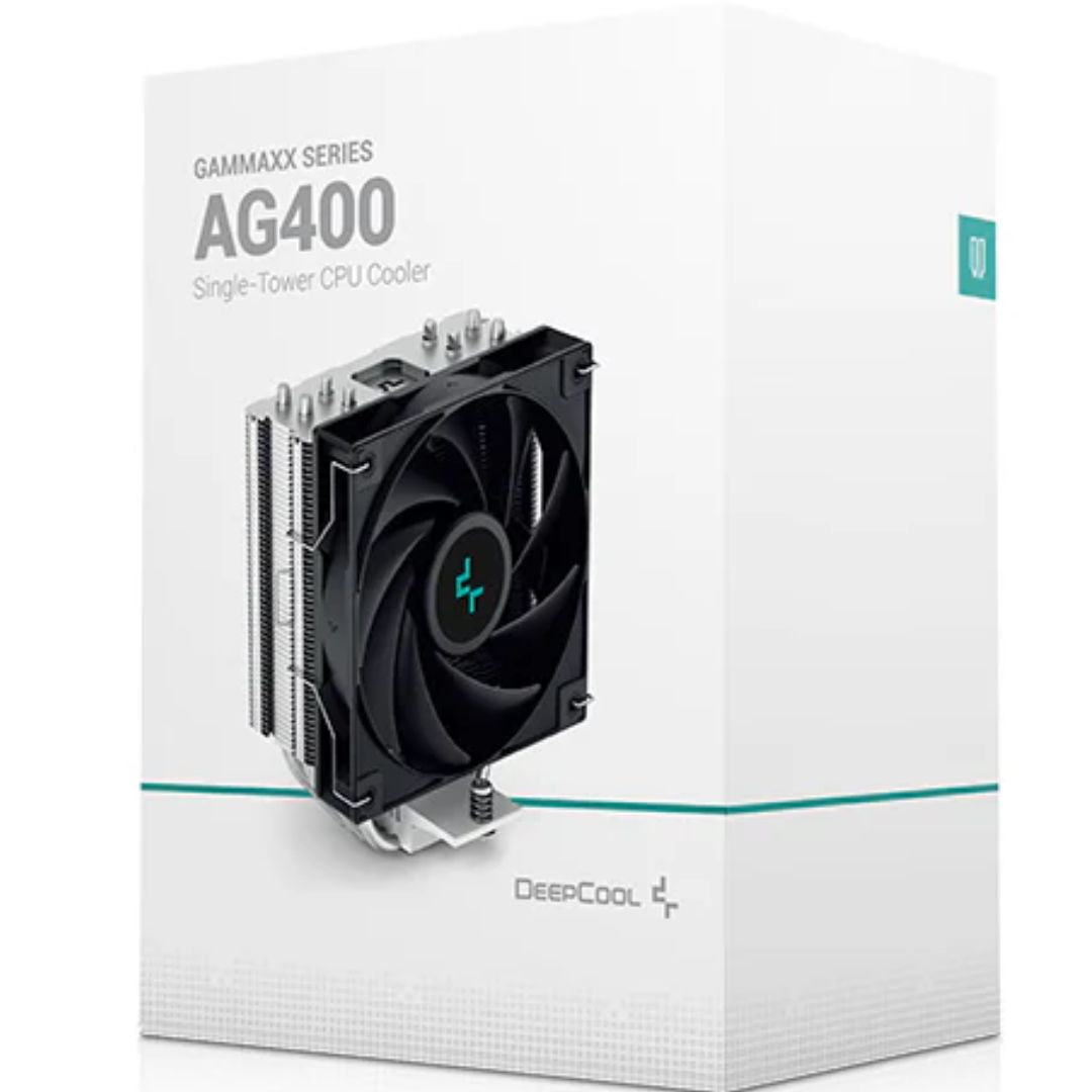 DEEPCOOL DeepCool AG400 CPU Cooler 4 Heat Pipes, 120mm PWM Fan, Intel LGA1851/1700/1200/115X AMD AM5/AM4