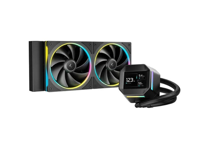 DEEPCOOL DeepCool LM240 ARGB Liquid Cooler With Mini LCD Screen IntelLGA1851/1700/1200/1151/1150/1155 AMDAM5/AM4