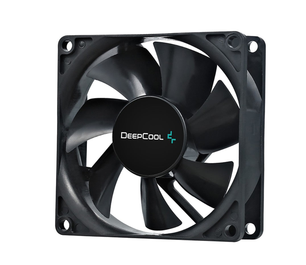 DEEPCOOL DeepCool 80mm Hydro Bearing Case Fan Molex 20dB 1800rpm 82g, High Quality Black Material, Low RPM