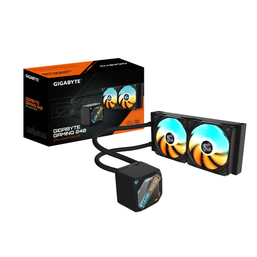 Gigabyte (LS) GIGABYTE GAMING 240 all-in-one liquid cooler, Intel 1851 / 1700 / 115X / 1200, AMD AM5 / AM4, Color Black