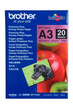 Brother Brother A3 Premium Plus Glossy 20 Sheets - 260GSM