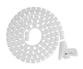 Brateck Brateck 15mm/0.59" Diameter Coiled Tube Cable Sleeve Material Polyethylene(PE) Dimensions 1000x15mm - White (LS)