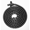 Brateck Brateck 30mm/1.2" Diameter Coiled Tube Cable Sleeve   Material Polyethylene(PE) Dimensions 1000x30mm -Black(LS)