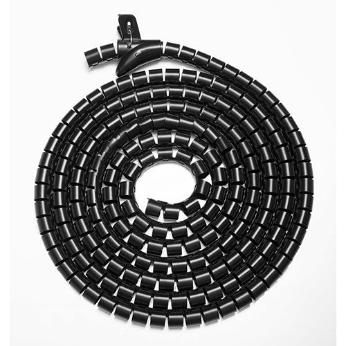 Brateck Brateck 30mm/1.2" Diameter Coiled Tube Cable Sleeve   Material Polyethylene(PE) Dimensions 1000x30mm -Black(LS)