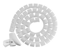 Brateck Brateck 30mm/1.2" Diameter Coiled Tube Cable Sleeve   Material Polyethylene(PE) Dimensions 1000x30mm - White (LS)