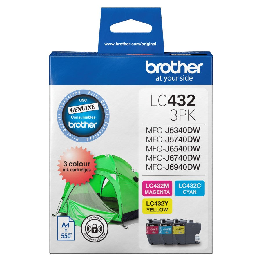 LC432 COLOUR VALUE PACK 1XCYAN 1X MAGENTA 1X YELLOW