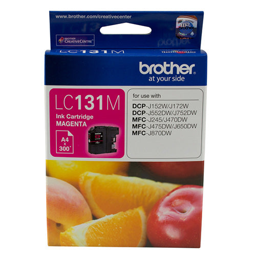 Brother Brother LC-131M Megenta Ink Cartridge - to suit DCP-J152W/J172W/J552DW/J752DW/MFC-J245/J470DW/J475DW/J650DW/J870DW - 