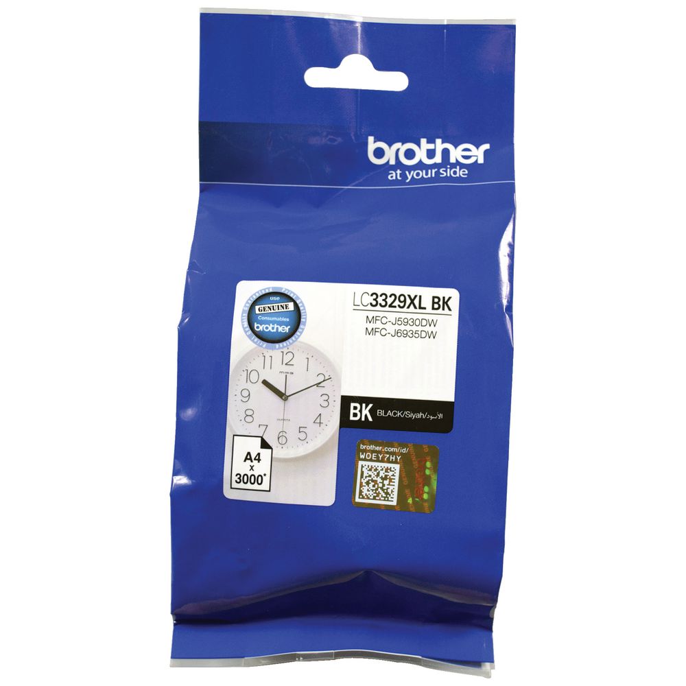 Brother Brother LC3329XLBK  BLACK INK CARTRIDGE TO SUIT  MFC-J5930DW/J6935DW - UP TO 3000 PAGES