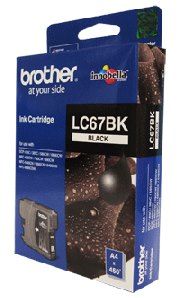 Brother Brother LC-67BK Black Ink Cartridge- DCP-385C/395CN/585CW/6690CW/J715W, MFC-490CW/5490CN/5890CN/6490CW/6890CDW/790CW/