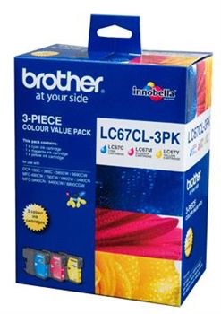 Brother Brother LC-67 Colour Value Pack 1 x Cyan, 1 x Magenta, 1 x Yellow
