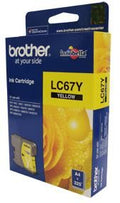 Brother Brother LC-67Y Yellow Ink Cartridge- to suit DCP-385C/395CN/585CW/6690CW/J715W, MFC-490CW/5490CN/5890CN/6490CW/6890CD