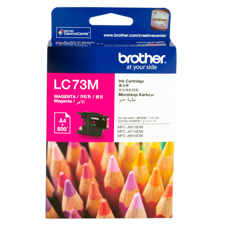 Brother Brother LC-73M Magenta High Yield Ink Cartridge- DCP-J525W/J725DW/J925DW, MFC-J6510DW/J6710DW/J6910DW/J5910DW/J430W/J