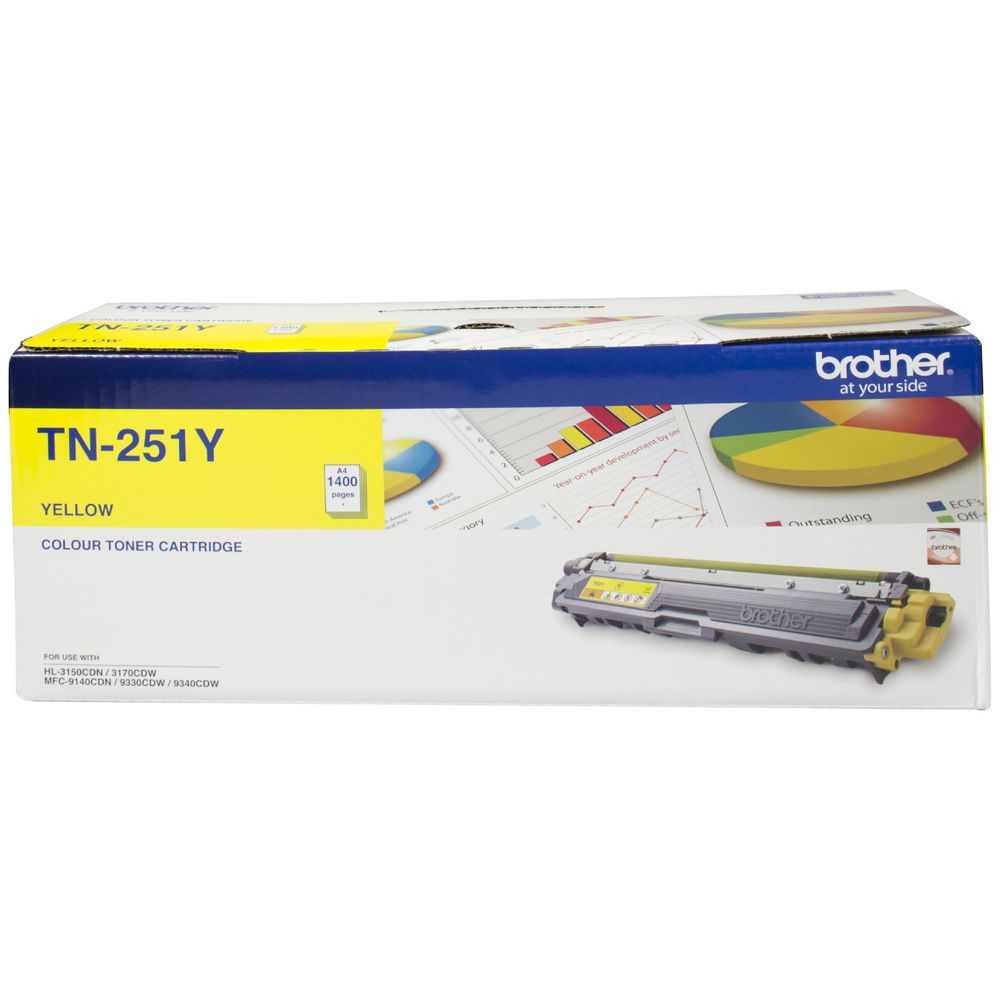Brother Brother TN-251Y - YELLOW TONER CARTRIDGE TO SUIT HL-3150CDN/3170CDW/MFC-9140CDN/9330CDW/9335CDW/9340CDW /DCP-9015CDW(