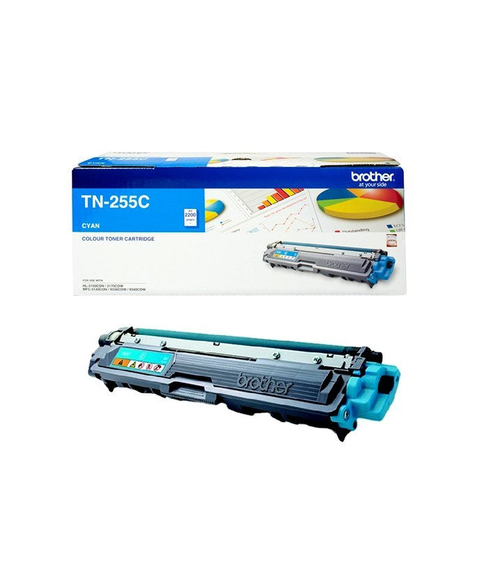 Brother Brother TN-255C - CYAN HIGH YIELD TONER CARTRIDGE TO SUIT HL-3150CDN/3170CDW/MFC-9140CDN/9330CDW/9335CDW/9340CDW /DCP
