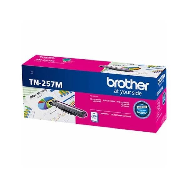 Brother Brother TN-257M Magenta High Yield Toner Cartridge to Suit -  HL-3230CDW/3270CDW/DCP-L3015CDW/MFC-L3745CDW/L3750CDW/L