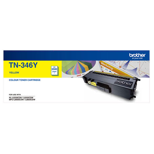 Brother Brother TN-346Y Colour Laser Toner- High Yield Yellow- HL-L8250CDN/8350CDW MFC-L8600CDW/L8850CDW - 3500Pages