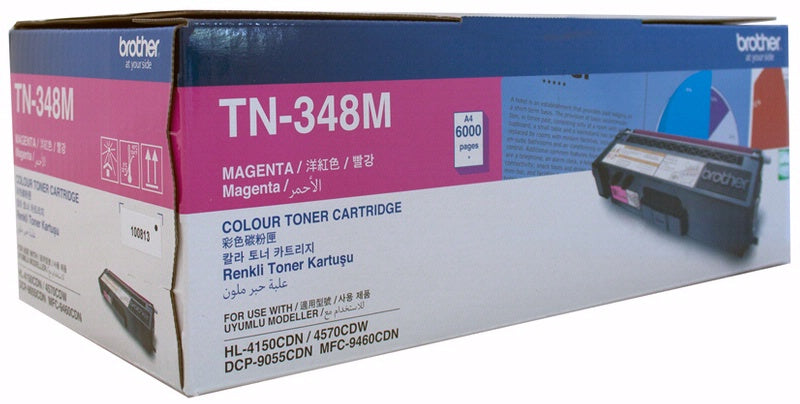 Brother Brother TN-348M Colour Laser Toner - Super High Yield Megenta - HL-4150CDN/4570CDW, DCP-9055CDN, MFC-9460CDN/9970CDW 