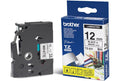 Brother Brother 12mm Black on White TZE Tape