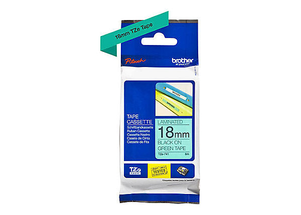 Brother Brother 18mm Blk on Green Tape