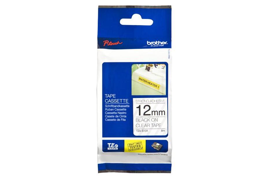 Brother Brother 12MM Black Clear Tape Strong Adhesive TZ Tape