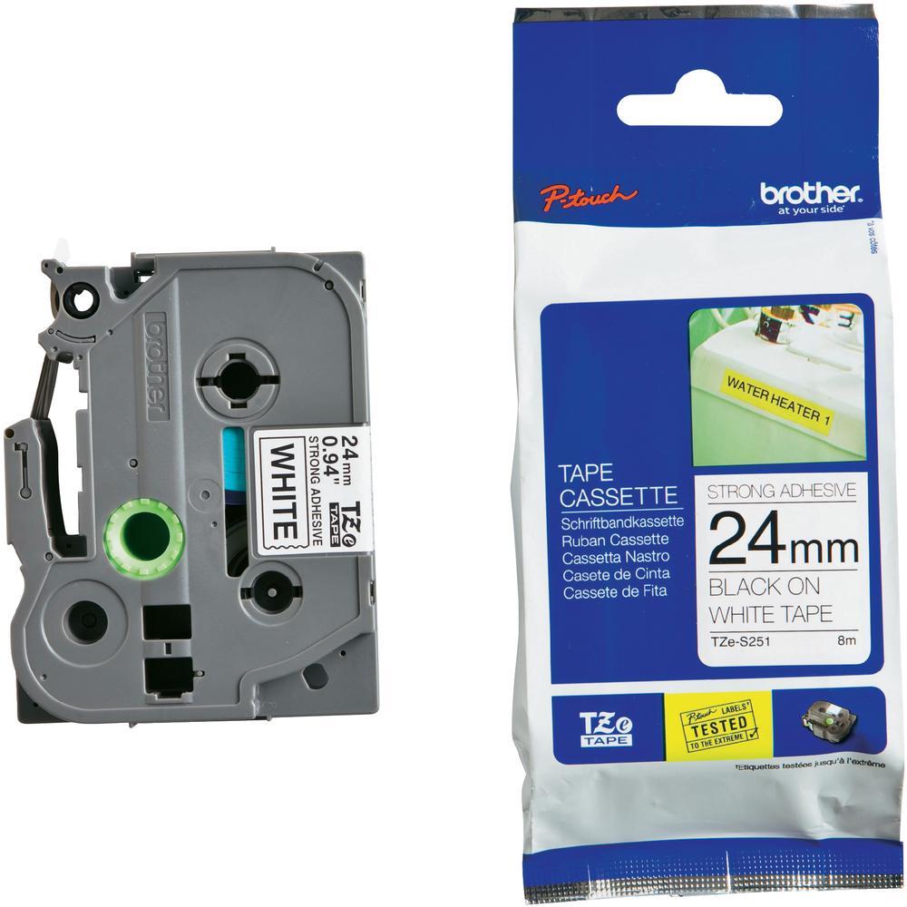 Brother Brother 24MM Black White Tape Strong Adhesive TZE Tape