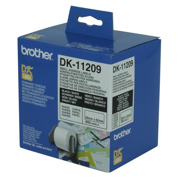 Brother Brother White Small Address Label 29mmX62mm,800 labels per roll