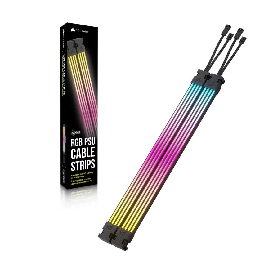 Corsair Corsair ARGB PSU Cable Strips: 2x230mm, 100 ARGB LEDs/strip, 5V ARGB/iCUE