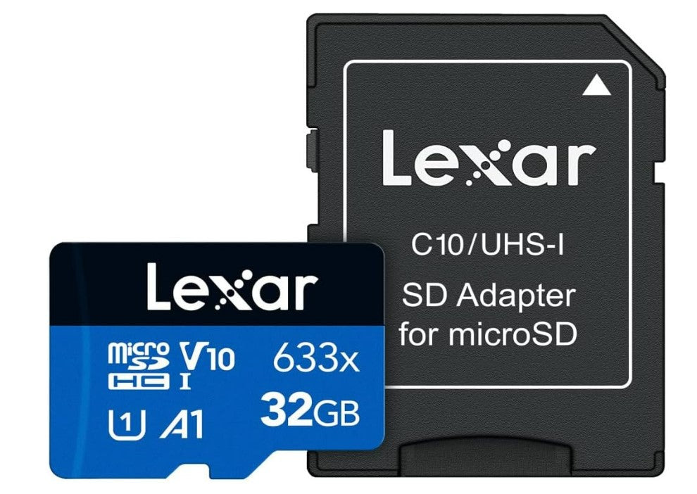 Lexar High-Performance 633x 32GB microSDHC™/ microSDXC™ UHS-I Card BLUE Series without adaptor including 1080p Full-HD, 3D, and 4K
