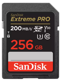 SanDisk 256GB Extreme PRO Memory Card 200MB/s Full HD  4K UHD Class 30 Speed Shock Proof Temperature Proof Water Proof X-ray Proof Digital Camera