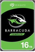 Seagate 16TB 3.5' Barracuda, SATA 6Gb/s, CMR, 7200RPM, 512MB Cache, 512e, HDD, 2 Years Warranty