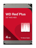 Western Digital WD Red Plus 4TB 3.5' NAS HDD SATA III NAS Hard Drive 5400 RPM 128MB Cache 180MB/S 180TB/Year 3Y warranty (WD40EFZZ)