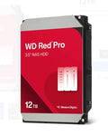 Western Digital WD Red Pro 12TB 3.5" NAS HDD SATA3 7200RPM 256MB Cache 24x7 300TBW ~24-bays NASware 3.0 CMR Tech 5yrs wty (replacement of WD121KFBX)
