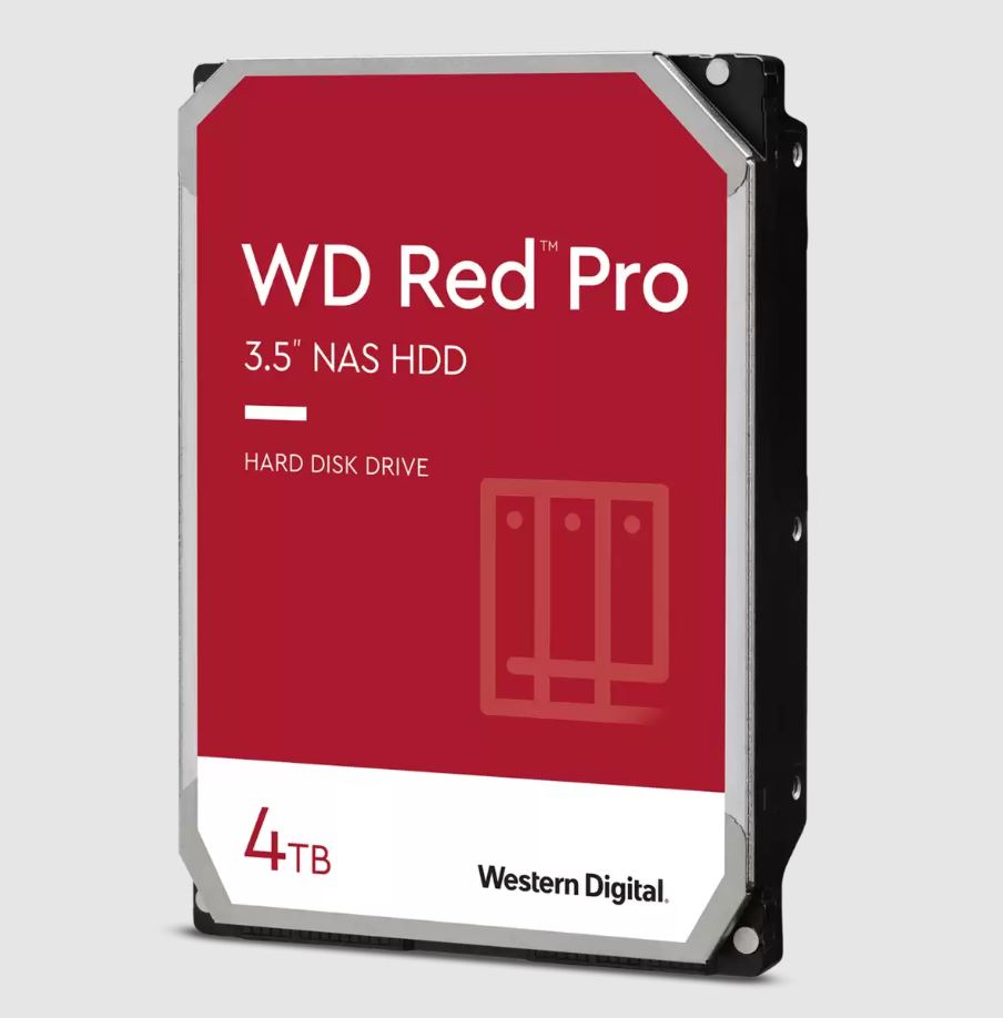 Western Digital WD Red Pro 4TB 3.5" NAS Hard Drive, SATA 6 Gb/s, ITR 267 MB/s, 7200RPM, 256MB Cache, CMR Tech, 3.5-inchFORM FACTOR, 5yrs wty
