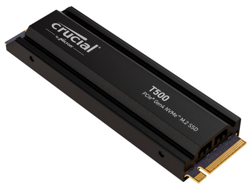 Micron (Crucial) Crucial T500 2TB Gen4 NVMe SSD Heatsink - 7400/7000 MB/s R/W 1200TBW 1440K IOPs 1.5M hrs MTTF Acronis True I