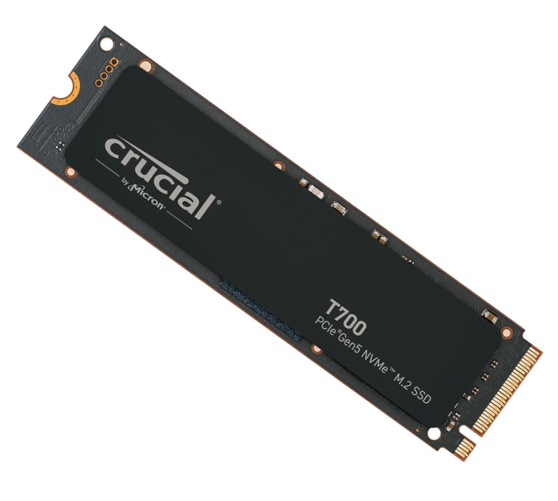 Micron (Crucial) Crucial T700 4TB Gen5 NVMe SSD - 12400/11800MB/s R/W 2400TBW 1500K IOPs 1.5M hrs MTTF with DirectStorage for