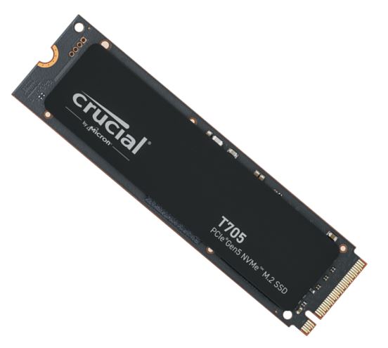 Micron (Crucial) Crucial T705 1TB Gen5 NVMe SSD - 13600/10200 MB/s R/W 600TBW 1400K IOPs 1.5M hrs MTTF DirectStorage for Inte