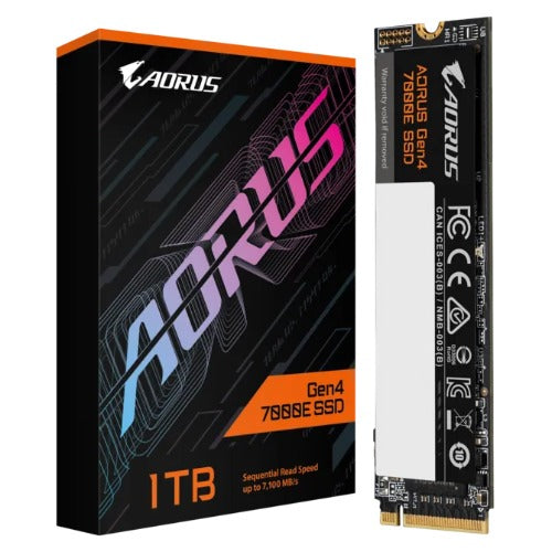 Gigabyte GIGABYTE AORUS Gen4 7000E 1TB NVMe SSD – PCIe 4.0 x4 M.2 2280 Internal SSD, Up to 7100 MB/s Read  6100 MB/s Write, H