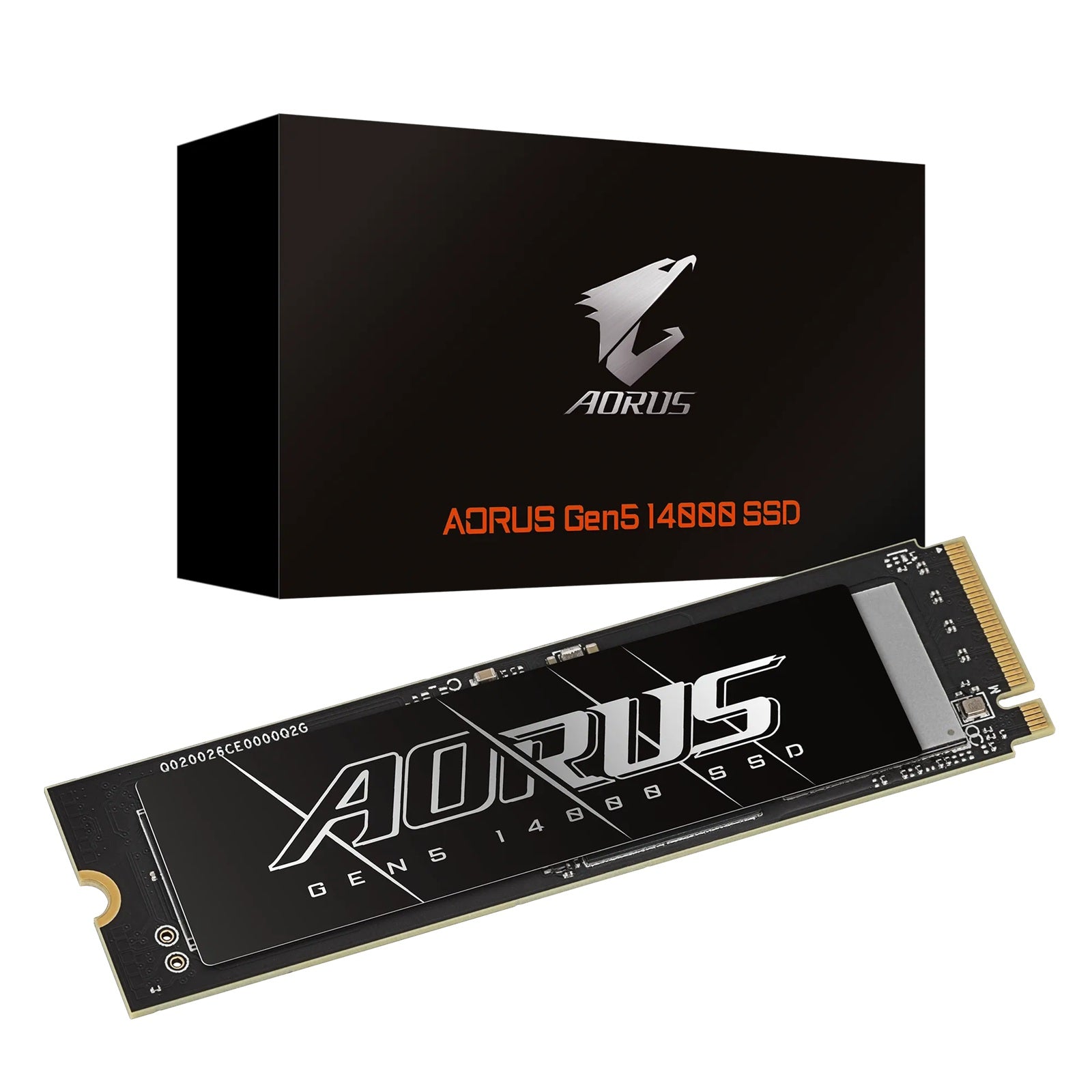 Gigabyte Gigabyte AORUS Gen5 14000 SSD 2TB PCIe5x4 NVMe2.0 M.2 3D TLC LPDDR4 4GB 14500/12700MB/s 80×22×3.5mm MTBF1.6M 11.5W 5