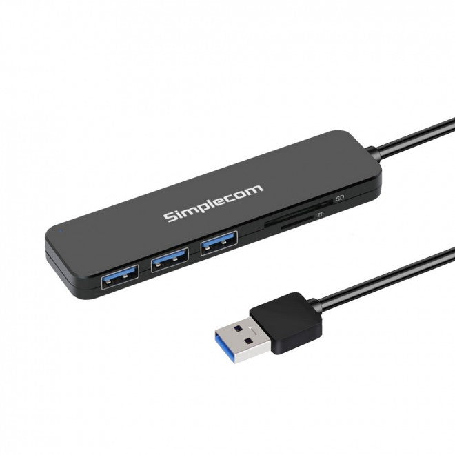 Simplecom (LS)Simplecom CH365 SuperSpeed 3 Port USB 3.0 (USB 3.2 Gen 1) Hub with SD MicroSD Card Reader