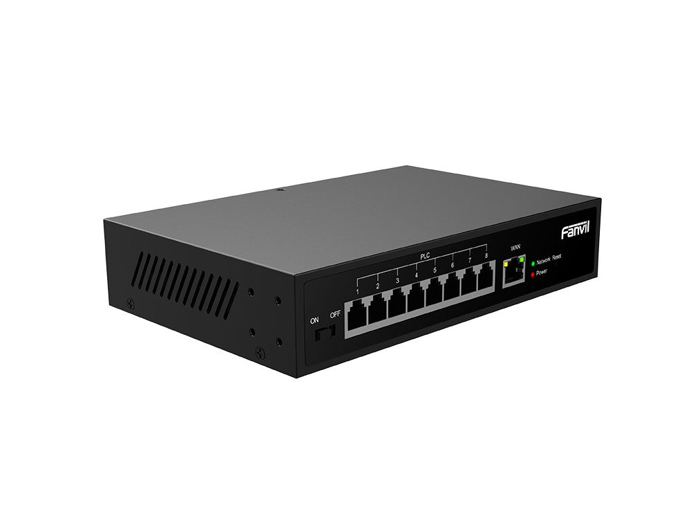 Fanvil Fanvil PN8 2-Wire PoE Switch, Plug-and-Play, Reuse Existing Wires (PSTN  RVV cables), Cascade Via Ethernet Cables, Bui