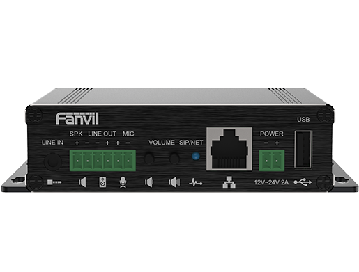 Fanvil Fanvil PA3 Video Intercom  Paging Gateway, 2 SIP Lines, 1 Speaker interface and 1 microphone interface, Support USB or