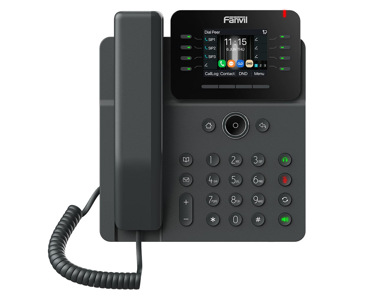 Fanvil Fanvil V62W Prime Business Phone 2.8-inch color screen □√ Support audio codec G.722 and Opus, HD audio 6-way Audio con