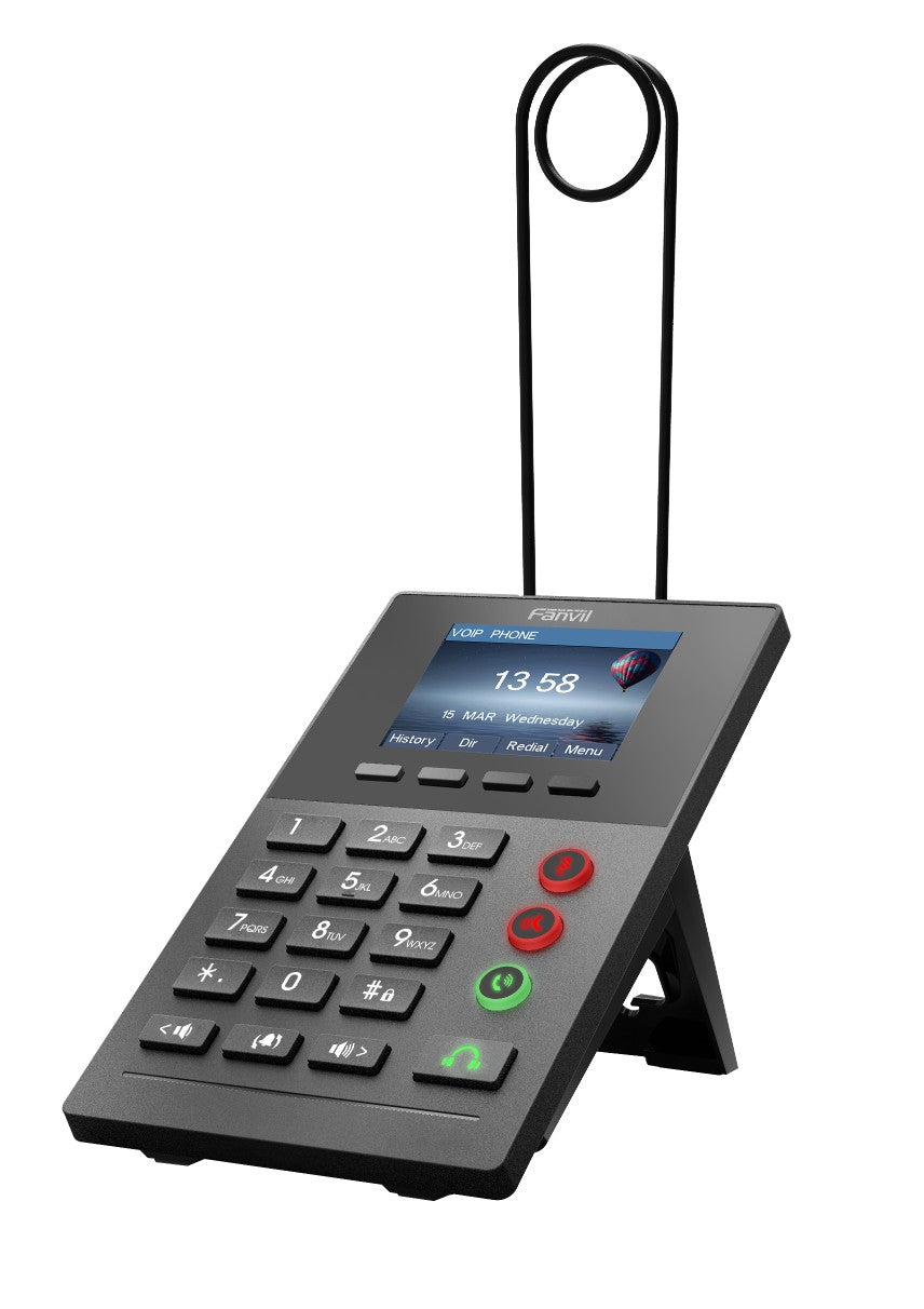 Fanvil Fanvil X2P Call Center IP Phone - 2.4" Colour Screen, 2 Lines, No DSS Buttons, 2x RJ9 Headset Ports (1 For Monitoring)
