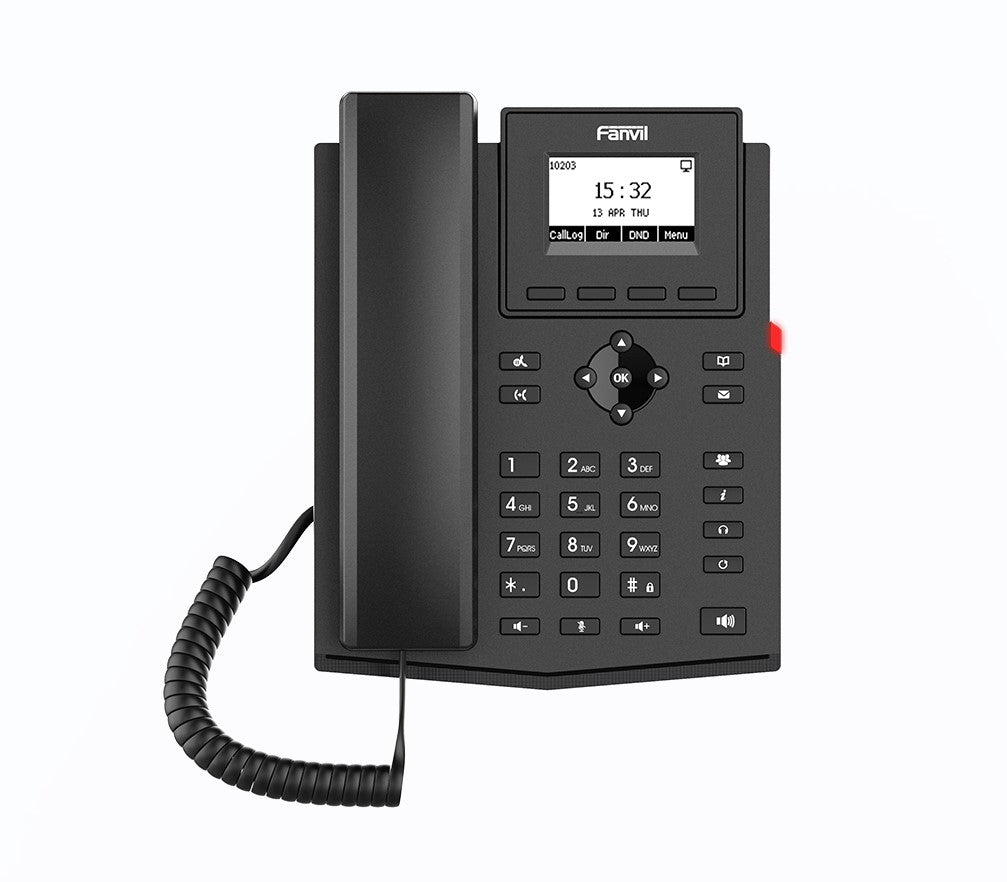 Fanvil Fanvil X301P Entry Level IP Phone, 2.3” Dot-matrix screen, 10/100Mbps, PoE, Cost-Effective SIP Phone With Multi-Functi
